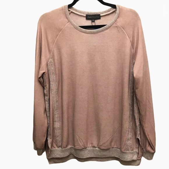 Flora Ashley Womens Round Neck Long Sleeve Top - Picture 7 of 9